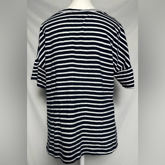 ABERCROMBIE & FITCH 100% Cotton Striped Nautical Preppy Short Sleeve Size M - Picture 3 of 4